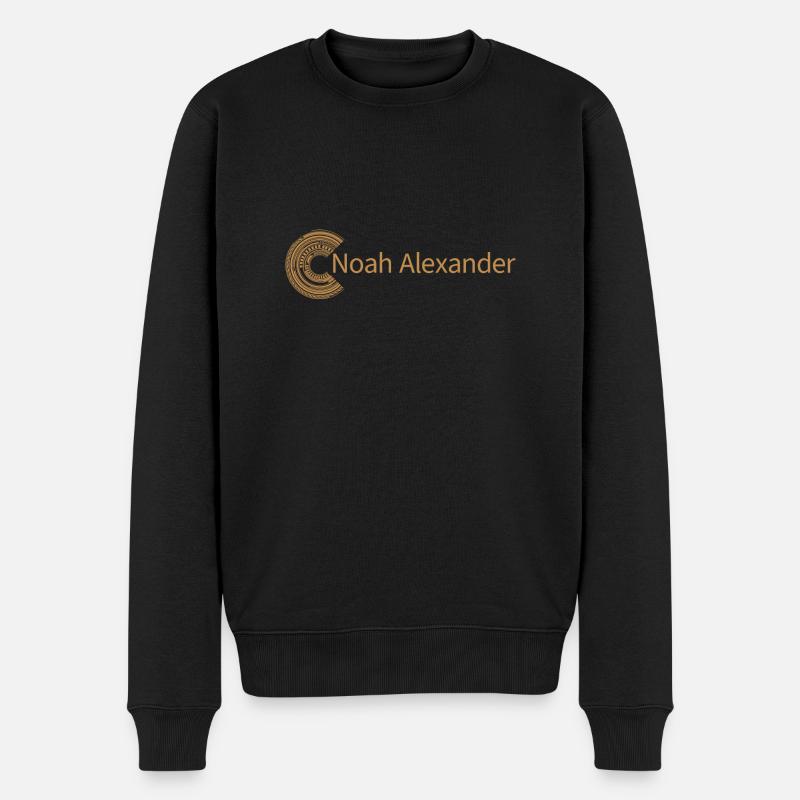 Für Noah Alexander - Männer Premium Bio Pullover - Schwarz