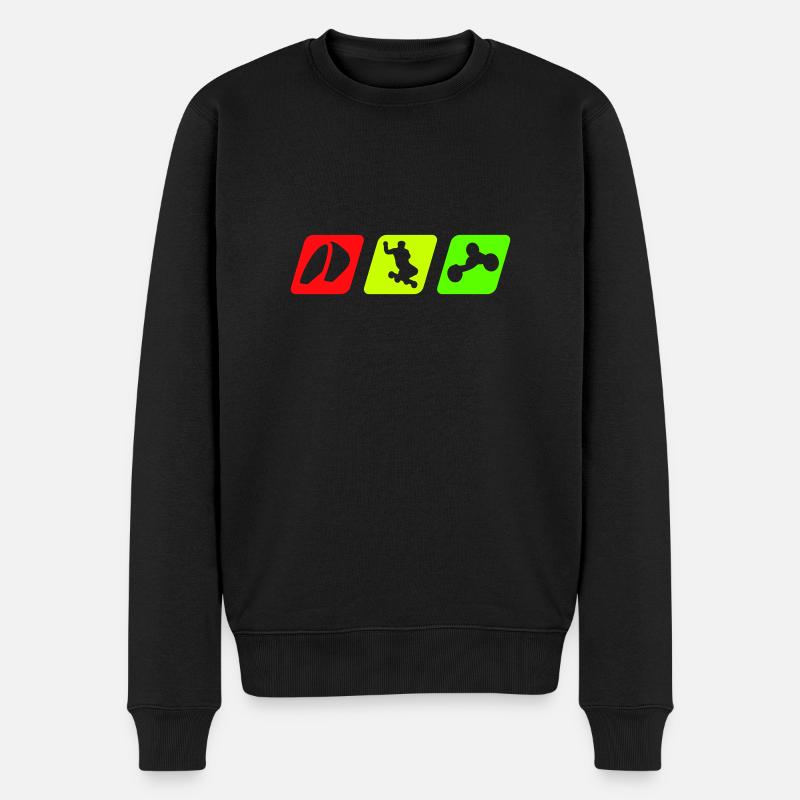 kite_board_buggy - Männer Premium Bio Pullover - Schwarz