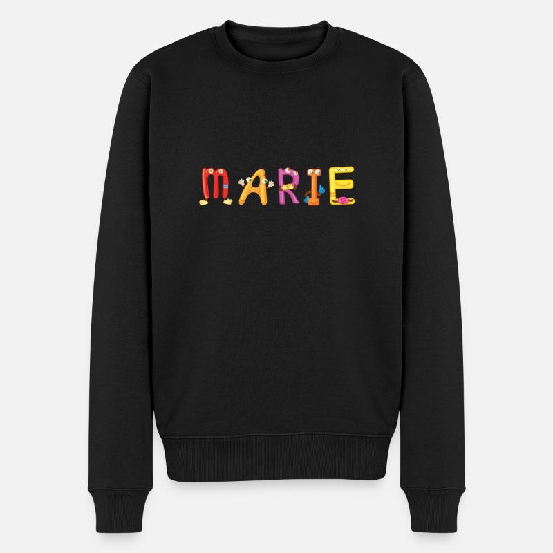 Marie - Männer Premium Bio Pullover - Schwarz