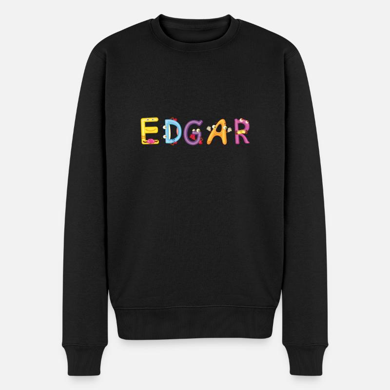 Edgar - Männer Premium Bio Pullover - Schwarz