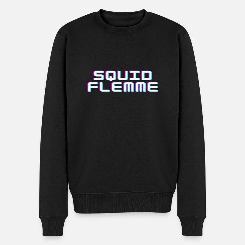 Tintenfisch faul - Männer Premium Bio Pullover - Schwarz