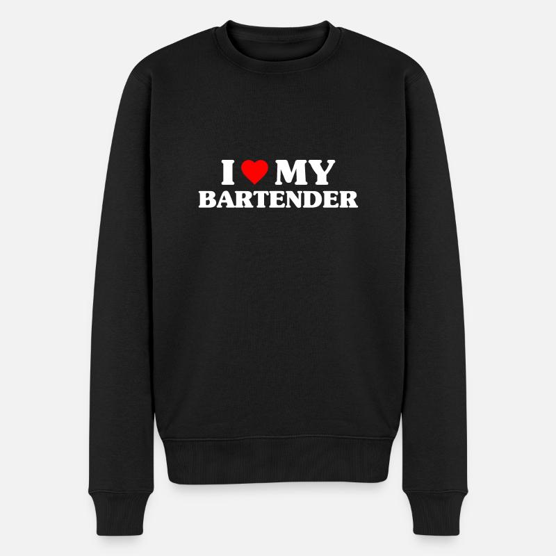 J’adore mon barman - Pull Premium bio Homme - noir