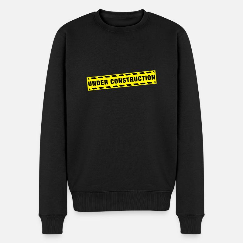 under_construction_de2 - Pull Premium bio Homme - noir