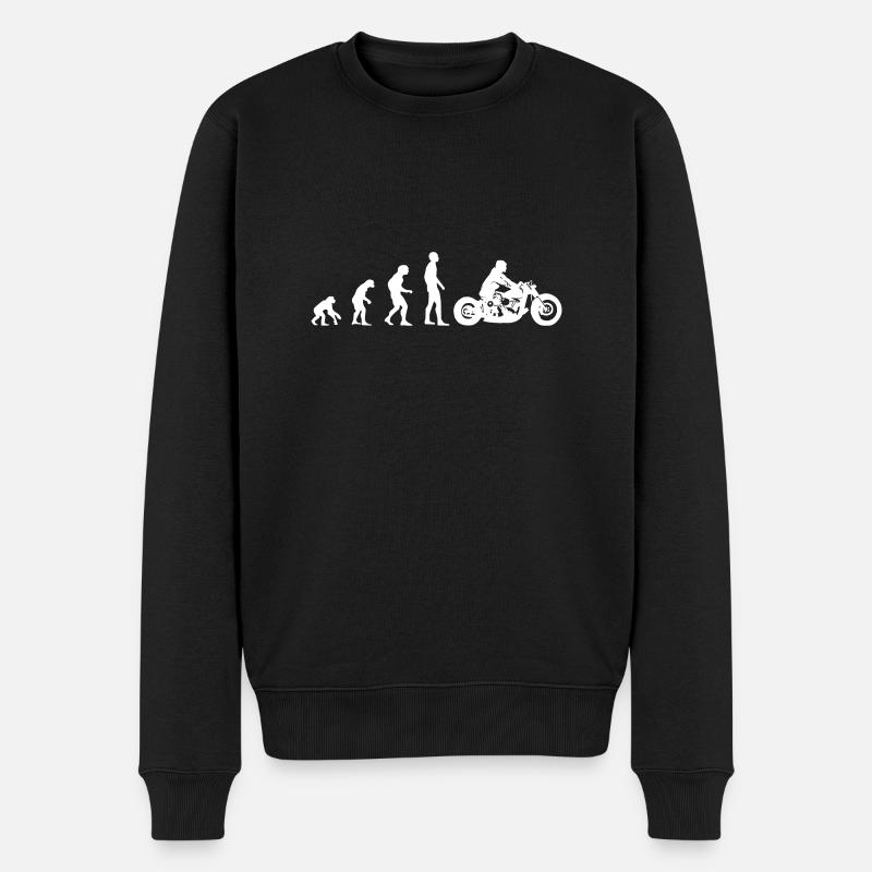 Biker Chopper Bobber Evolution - Men's Premium Organic Jumper - black
