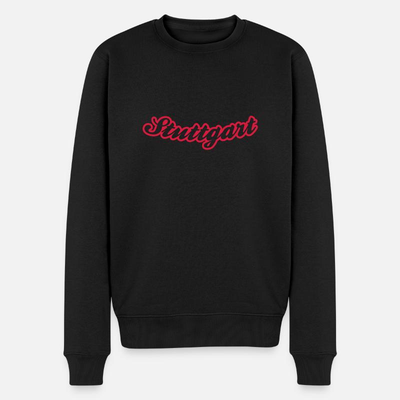 stuttgart - Männer Premium Bio Pullover - Schwarz