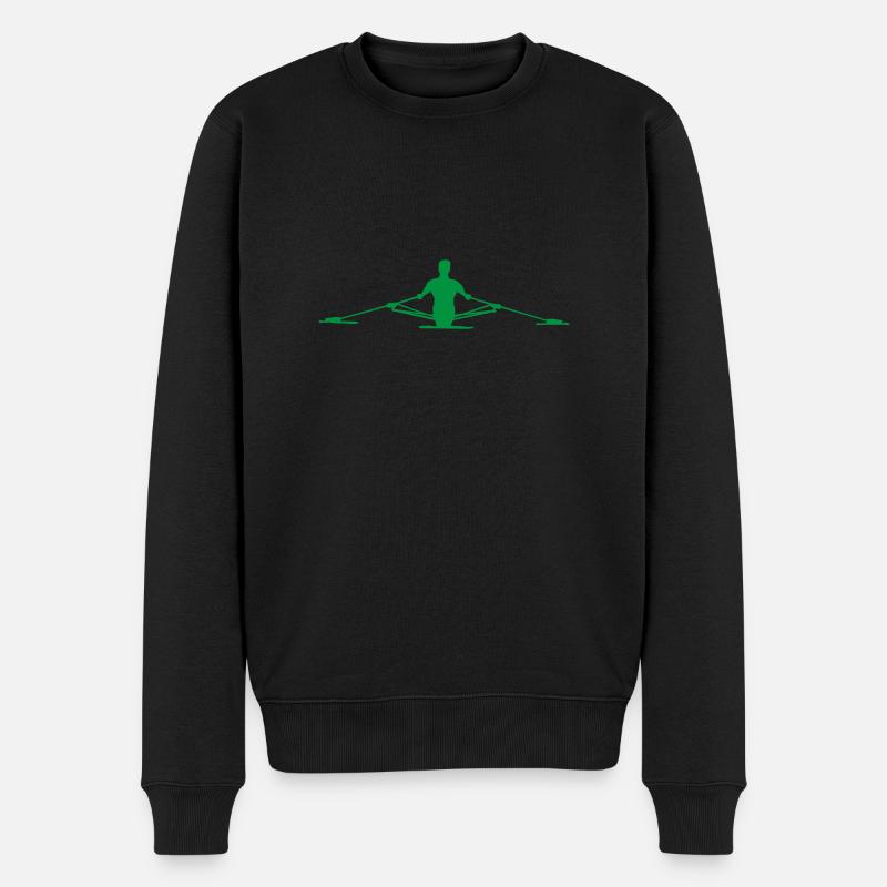 Ruderer - Männer Premium Bio Pullover - Schwarz
