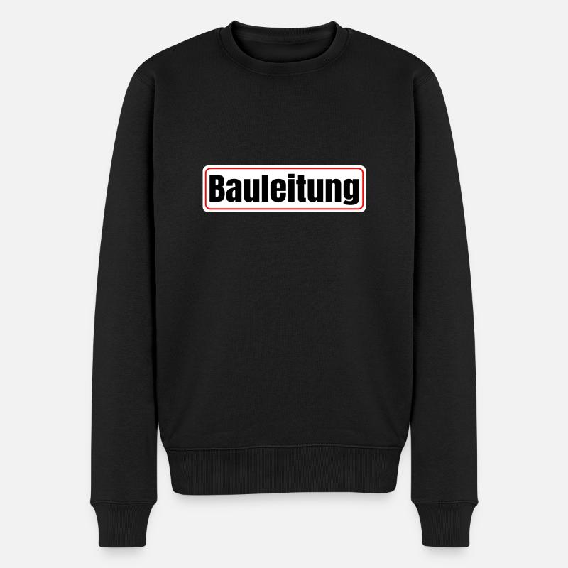 Bauleitung - Männer Premium Bio Pullover - Schwarz