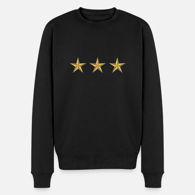 étoiles militaire - Pull Premium bio Homme - noir