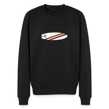 Surfbrett - Männer Premium Bio Pullover - Schwarz - Vorne - Nico (187cm)