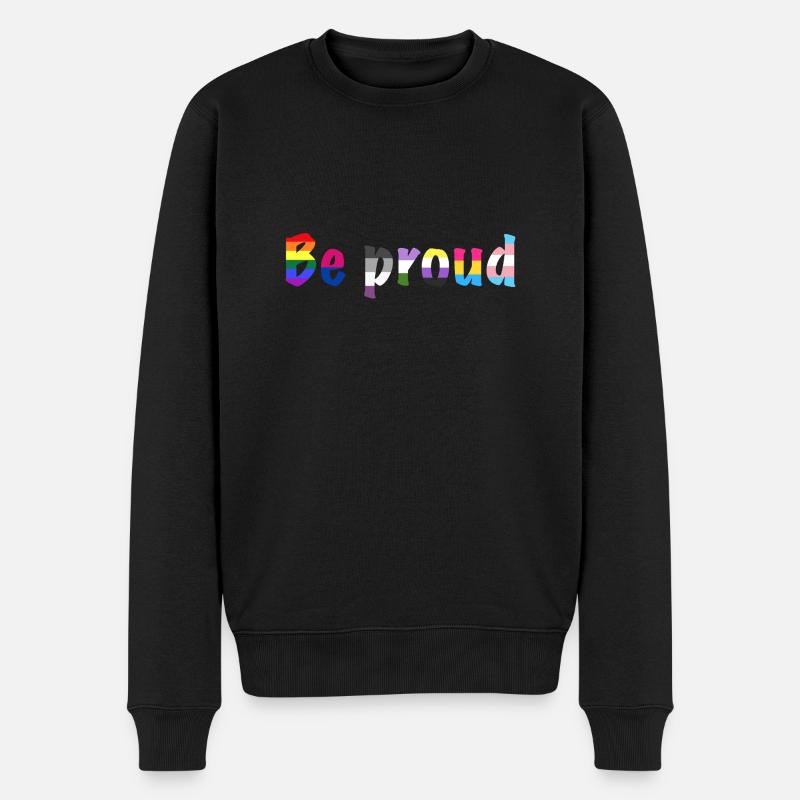 Stolz sein - Männer Premium Bio Pullover - Schwarz