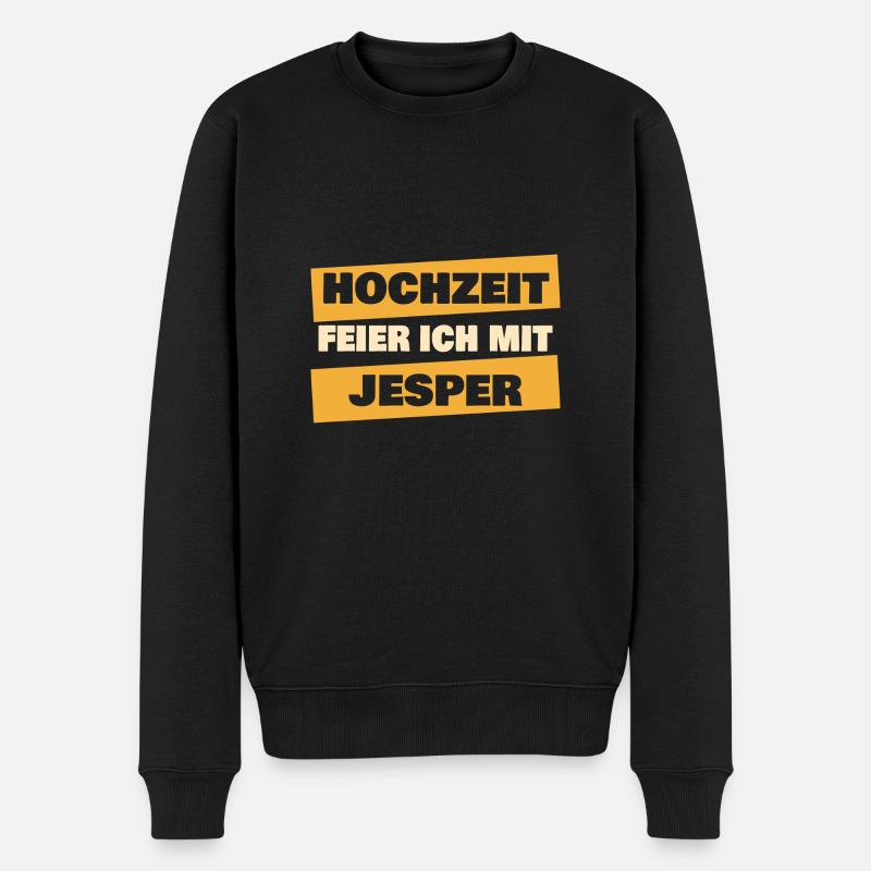 JGA Jesper - Männer Premium Bio Pullover - Schwarz