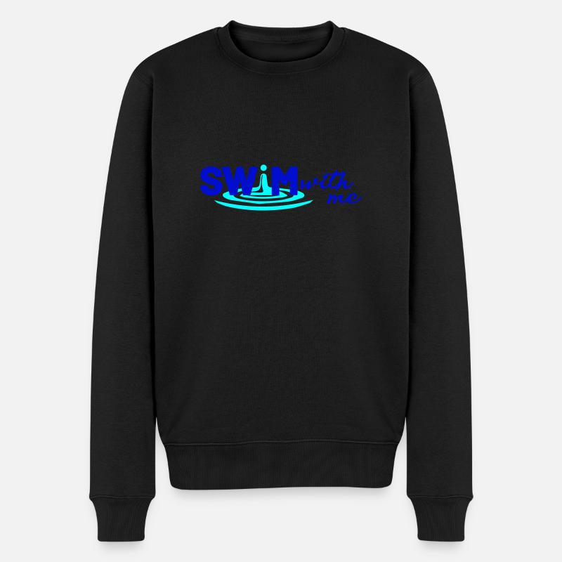 Venez nager avec moi - Pull Premium bio Homme - noir