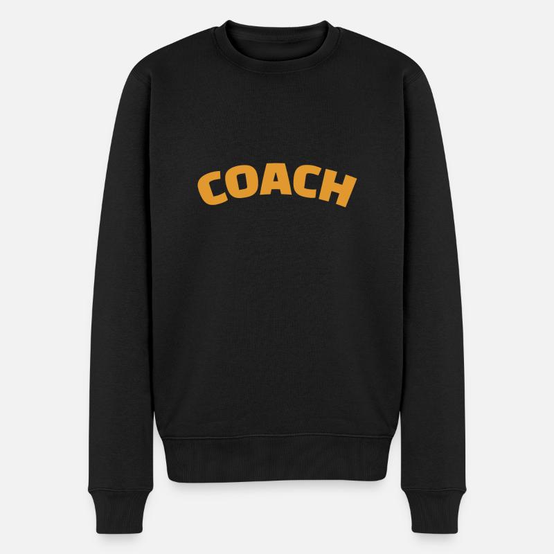 Coach - The best Coach - Der beste Trainer - Männer Premium Bio Pullover - Schwarz