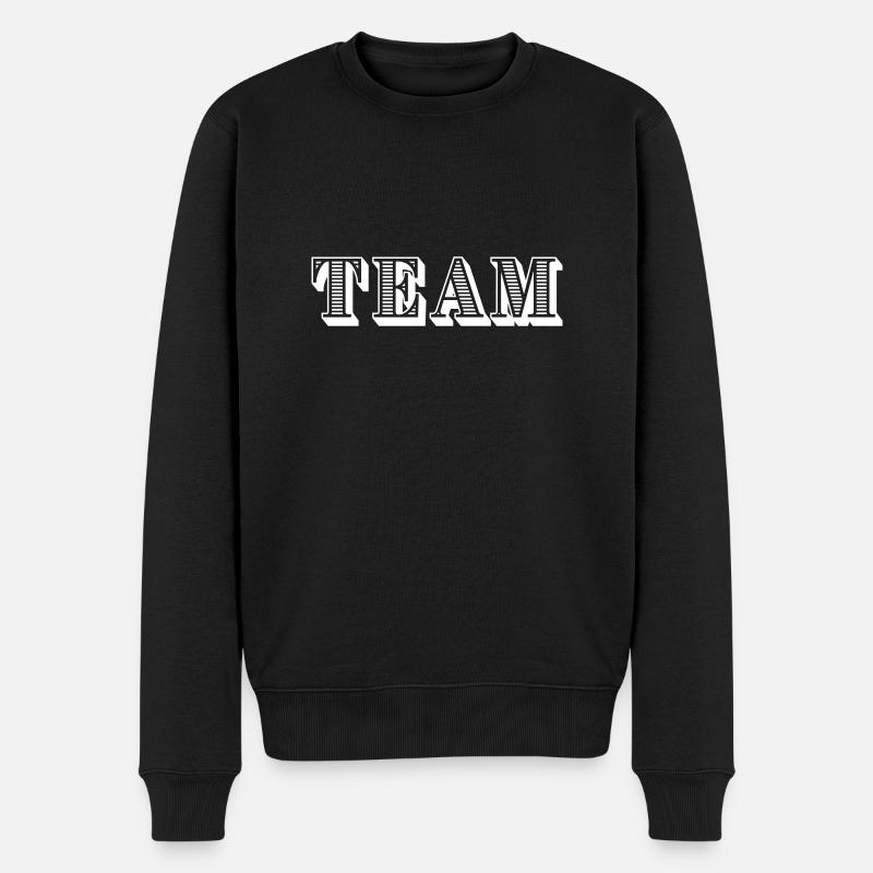 Team - Männer Premium Bio Pullover - Schwarz