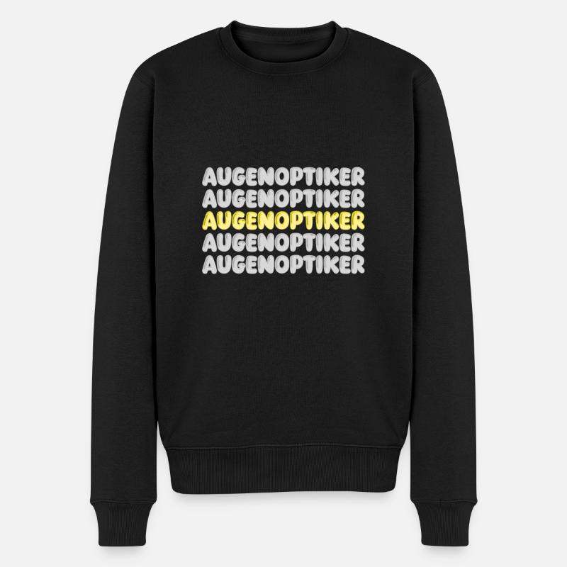 Arbeit Augenoptiker - Männer Premium Bio Pullover - Schwarz