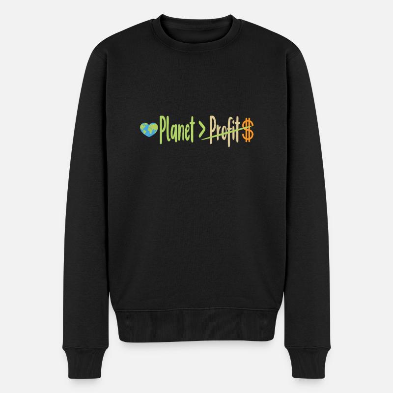 Grüne Botschaft - Zero Waste Ökologischer Aktivismus - Männer Premium Bio Pullover - Schwarz