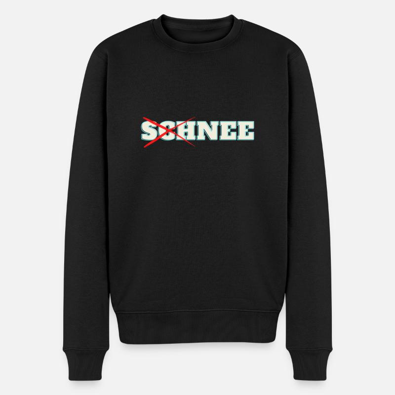 Schnee - Männer Premium Bio Pullover - Schwarz