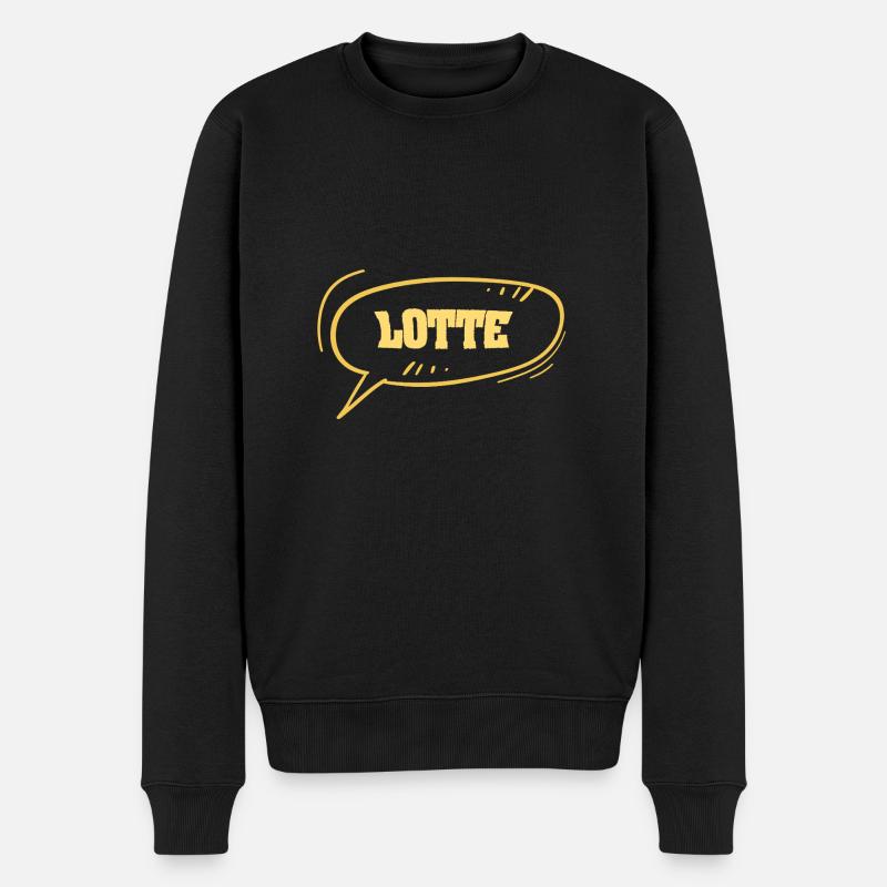 Vorname Lotte - Männer Premium Bio Pullover - Schwarz