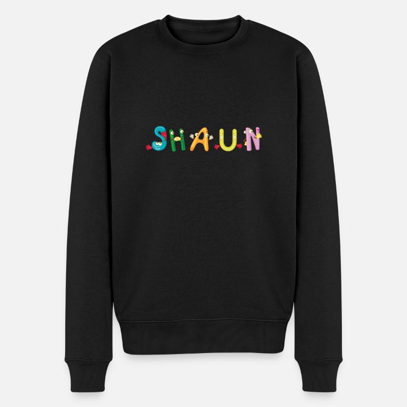 Shaun - Männer Premium Bio Pullover - Schwarz