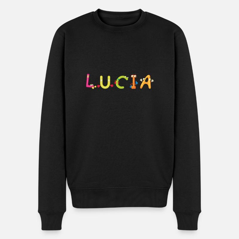Lucia - Männer Premium Bio Pullover - Schwarz