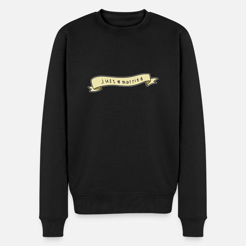 Just Married - Männer Premium Bio Pullover - Schwarz