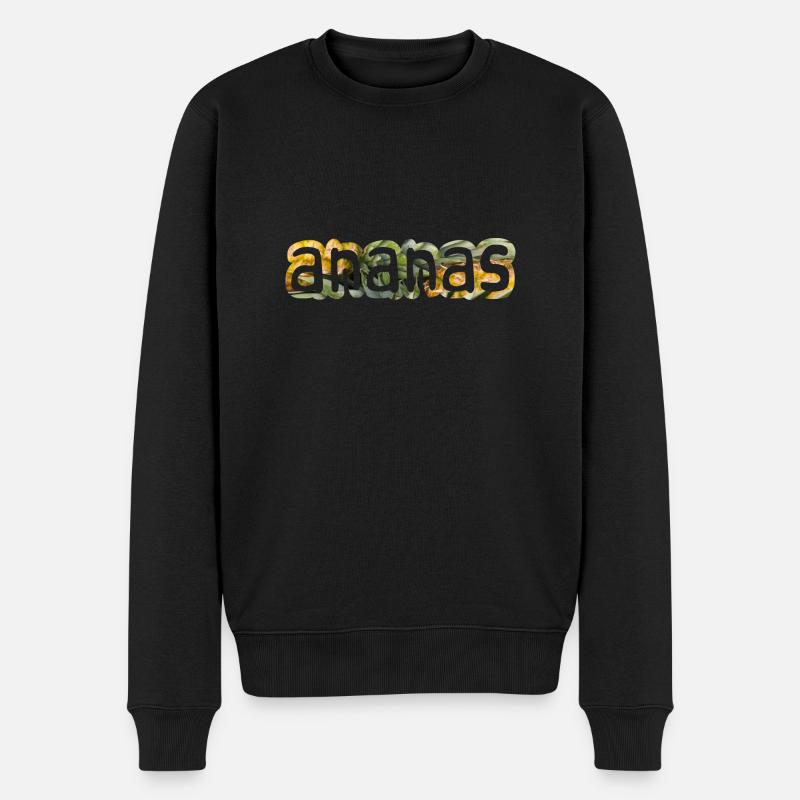 ananas - Männer Premium Bio Pullover - Schwarz