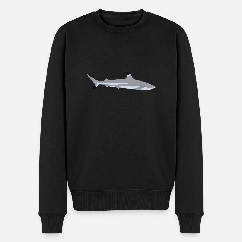Requin à pointe noire - Pull Premium bio Homme - noir