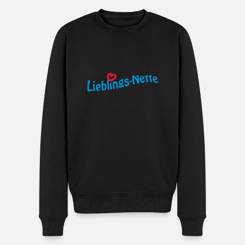 Lieblingsneffe - Männer Premium Bio Pullover - Schwarz