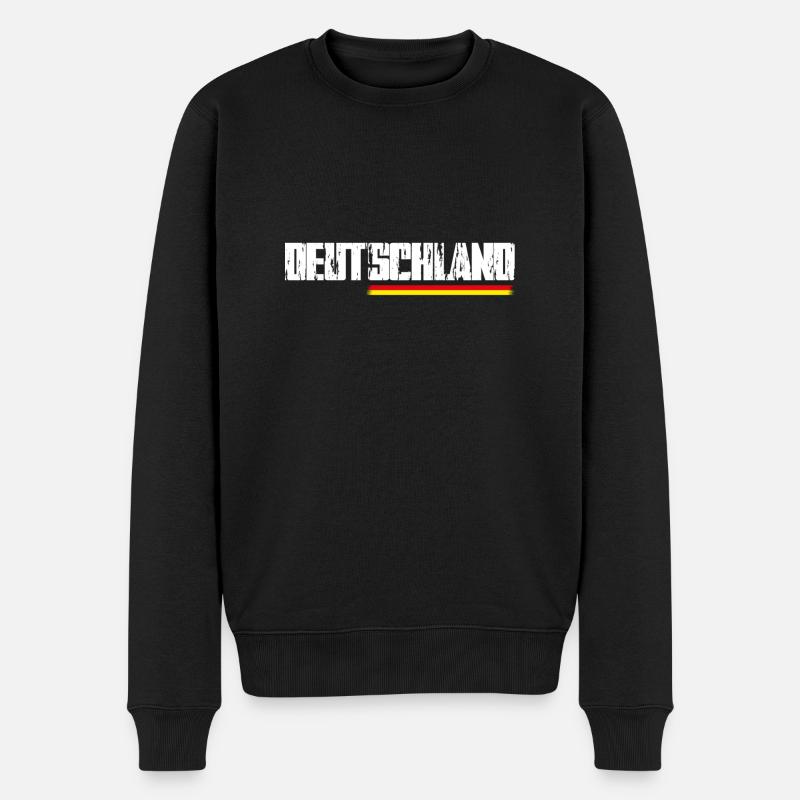 Fußball Deutschland - Männer Premium Bio Pullover - Schwarz
