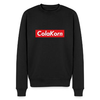 Cola Korn - Männer Premium Bio Pullover - Schwarz - Vorne - Nico (187cm)