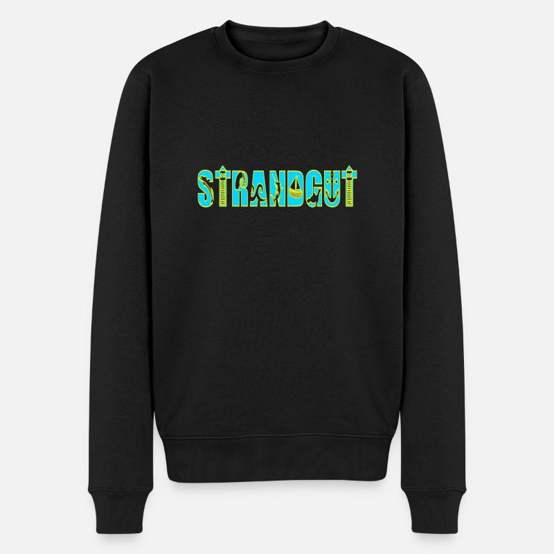 Strandgut - Männer Premium Bio Pullover - Schwarz