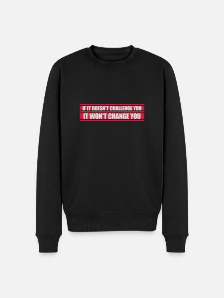 Workout Fitness Motivation Quote - Men's Premium Organic Jumper - black