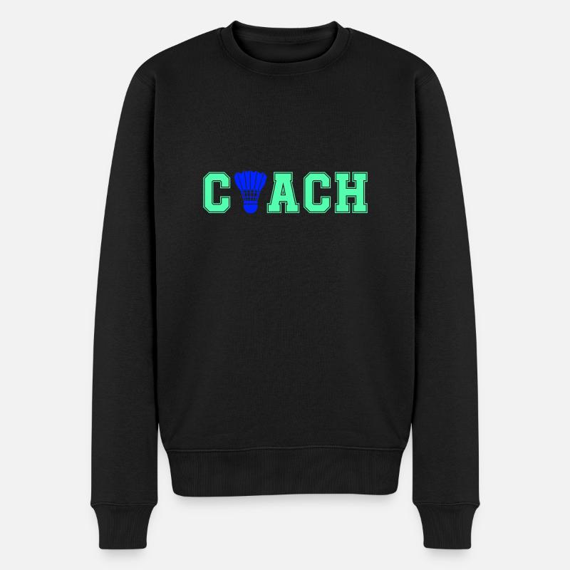 federball coach 1 - Männer Premium Bio Pullover - Schwarz