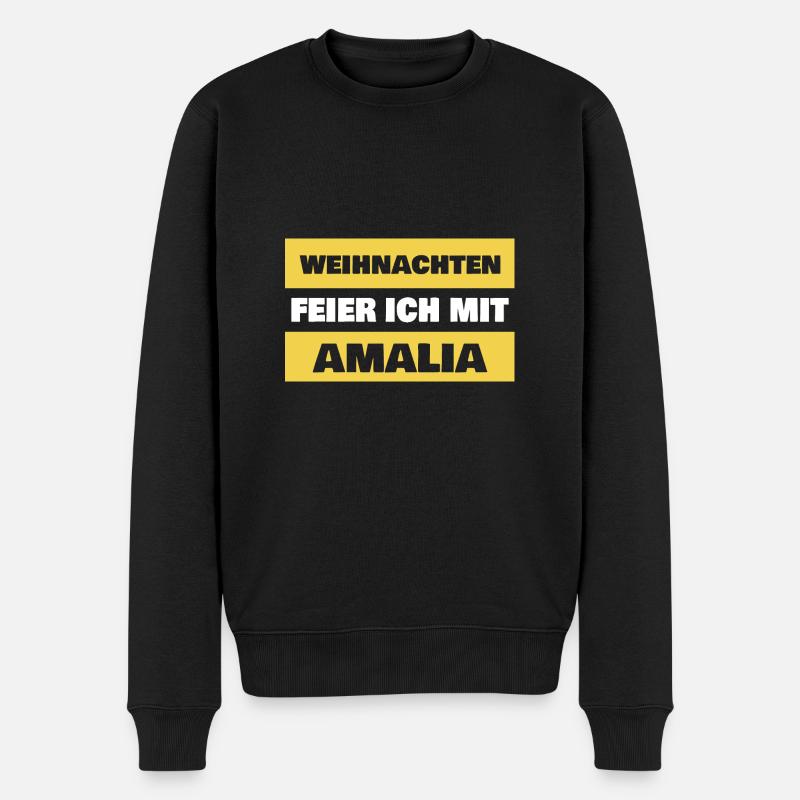 Prénom Amalia - Pull Premium bio Homme - noir