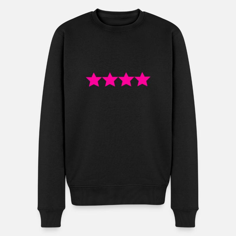 4sterne - Männer Premium Bio Pullover - Schwarz