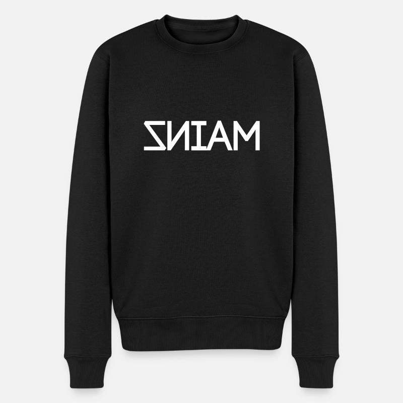 Mainz - seitenverkehrt - Männer Premium Bio Pullover - Schwarz