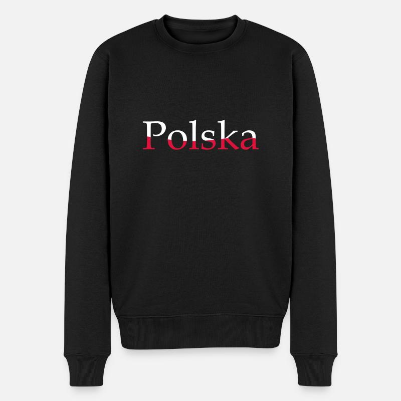 Polska - Pologne - Pull Premium bio Homme - noir