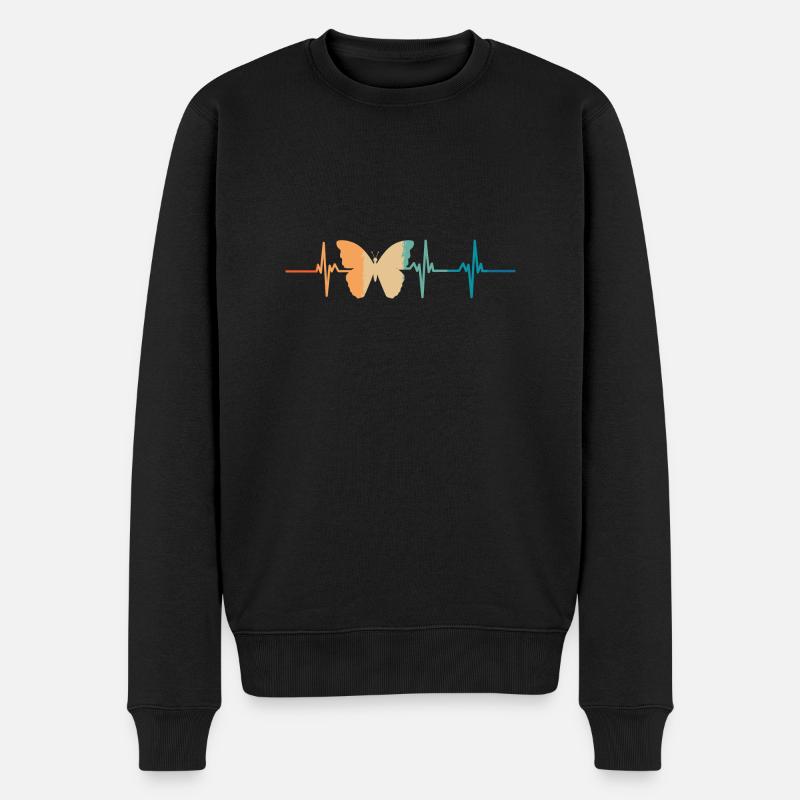 Battement de cœur papillon - Pull Premium bio Homme - noir