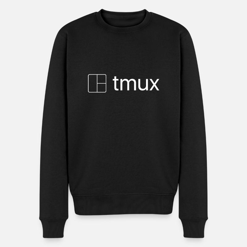tmux Logo - Männer Premium Bio Pullover - Schwarz