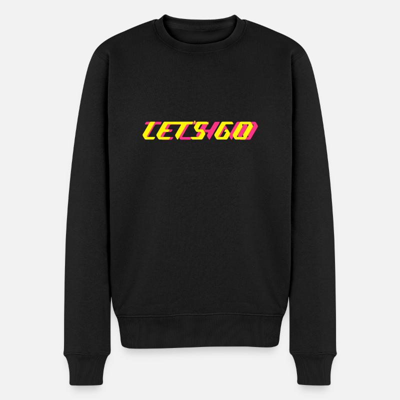 let's go techno - Pull Premium bio Homme - noir