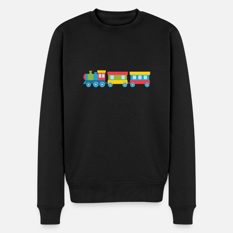 Eisenbahn Spielzeug - Männer Premium Bio Pullover - Schwarz