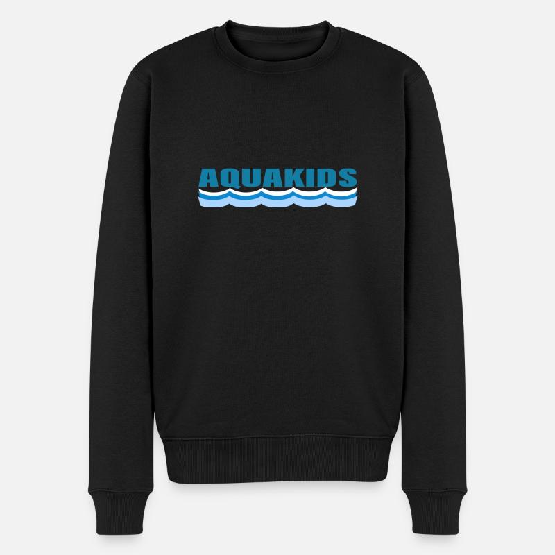 AQUAKIDS - Männer Premium Bio Pullover - Schwarz