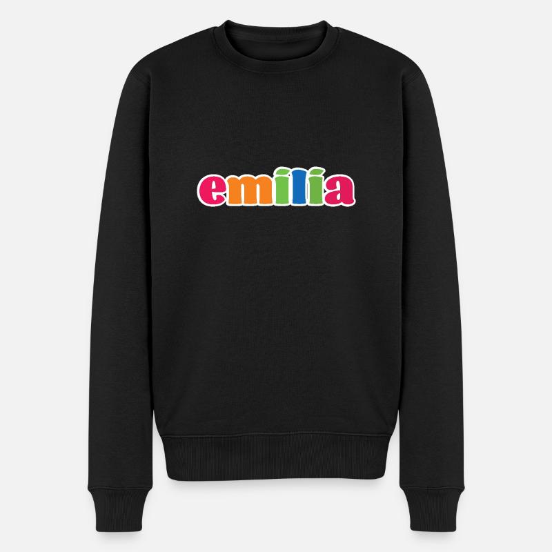 Emilia Geschenk - Männer Premium Bio Pullover - Schwarz
