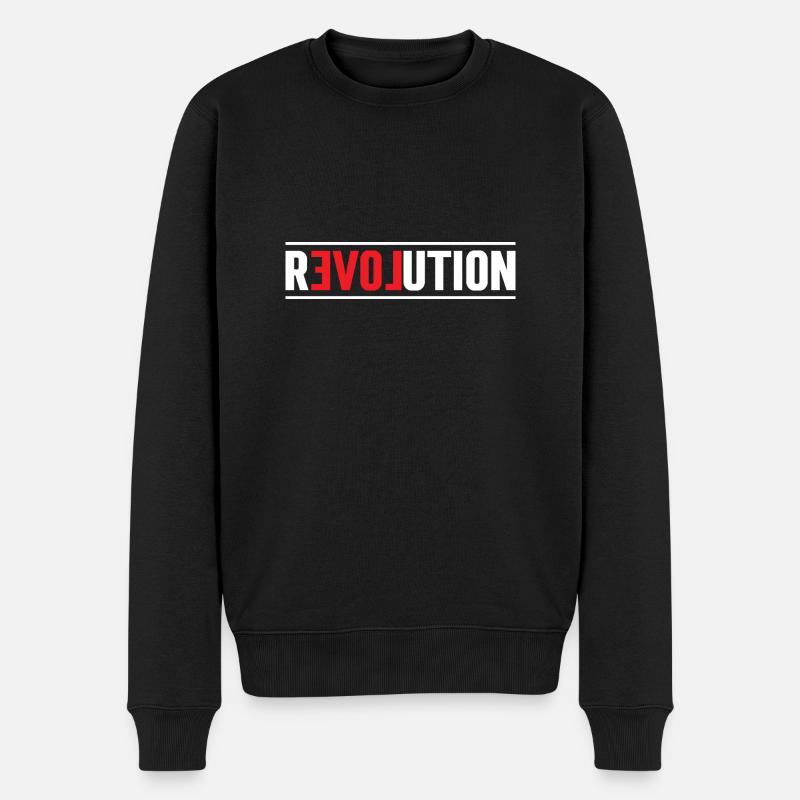 La revolution de l'amour - Pull Premium bio Homme - noir