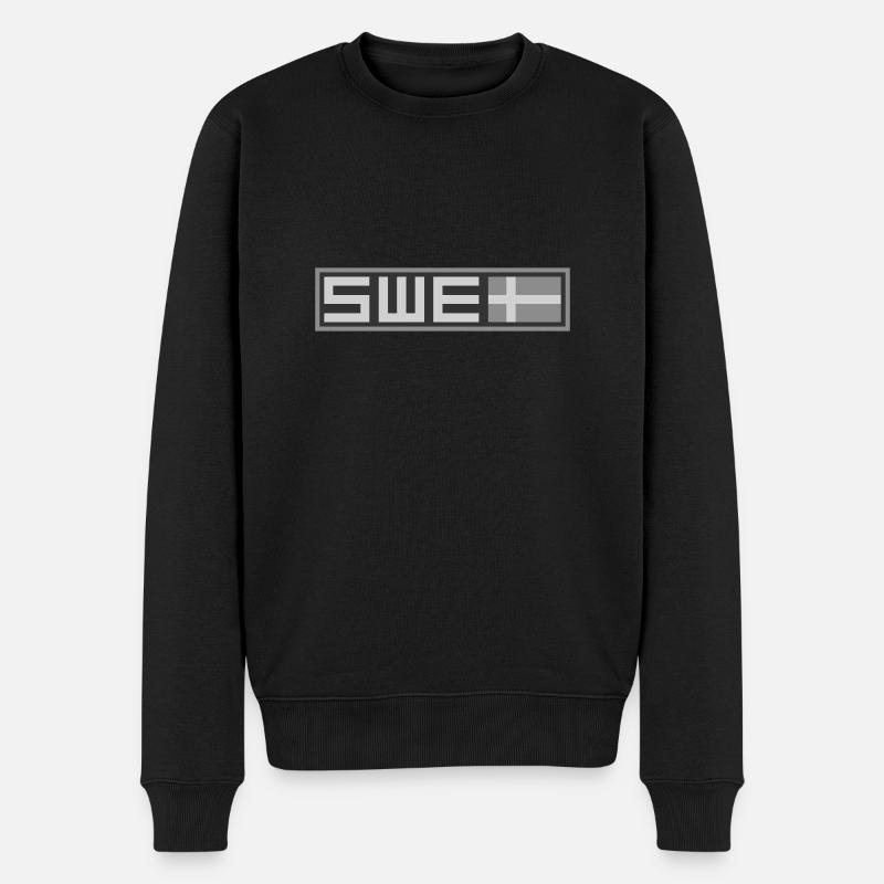 Taktische Flagge Schwedens - Männer Premium Bio Pullover - Schwarz