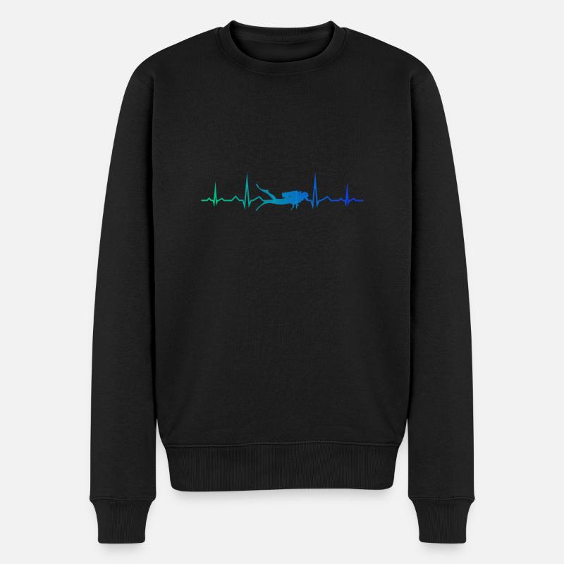 Plongée Femmes Plongée Plongée Sous-Marine Plongée Libre - Pull Premium bio Homme - noir