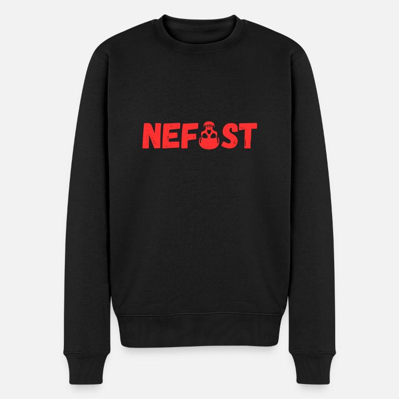 nefast skull red - Pull Premium bio Homme - noir