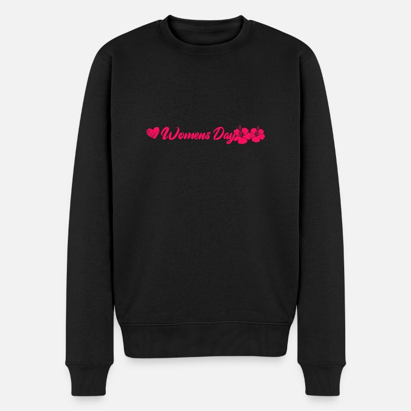 womens day - Männer Premium Bio Pullover - Schwarz