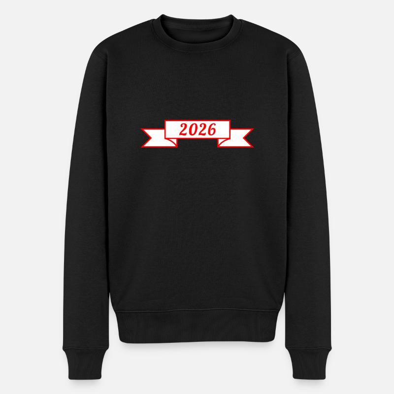 2026 Banderole carré | Vectorale - Pull Premium bio Homme - noir