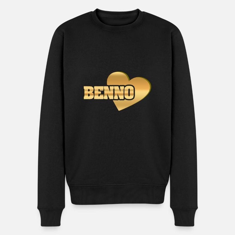 Benno als Gold - Männer Premium Bio Pullover - Schwarz